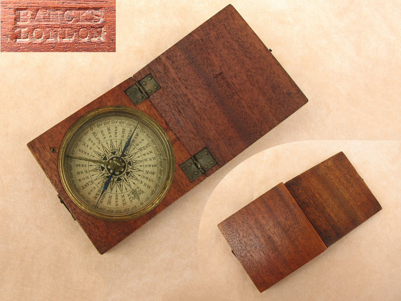 Early 19th century travellers compass by Robert Bancks, London